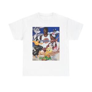 Space Jam Michael Jordan Graphic Tee Bugs Bunny Daffy Duck Taz Tweety Shirt